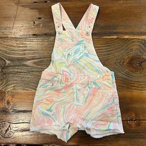 Girls Tie Dye Overalls